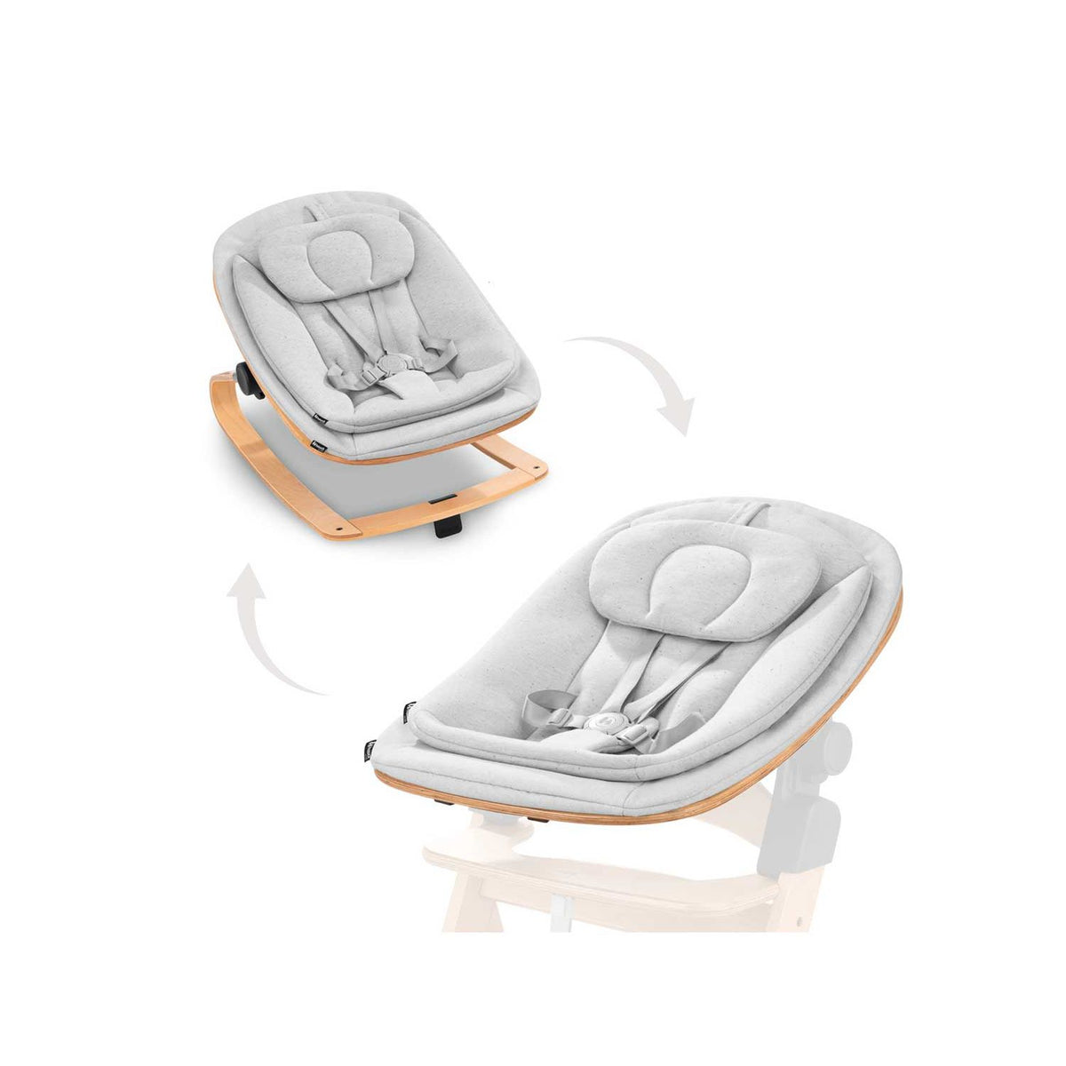 Hauck Highchair Bouncer Eco Light Grey, imported from the UK