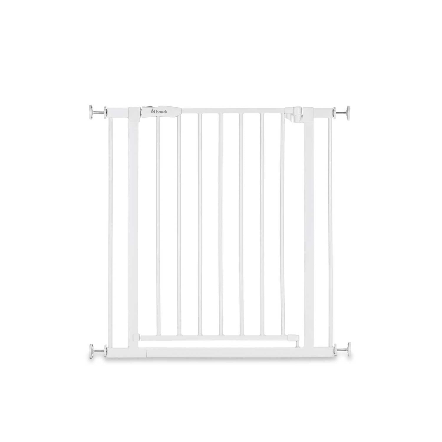 Hauck Open N Stop 2 white pressure fit baby gate, imported from the UK