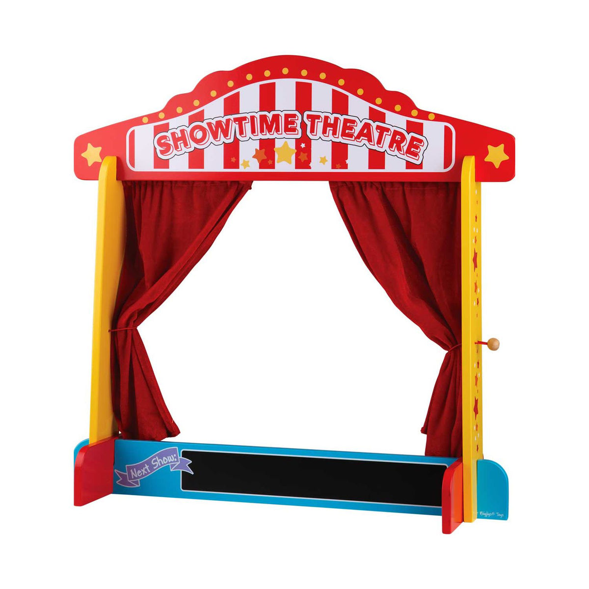 Bigjigs Toys wooden puppet theatre table top, imported from the UK