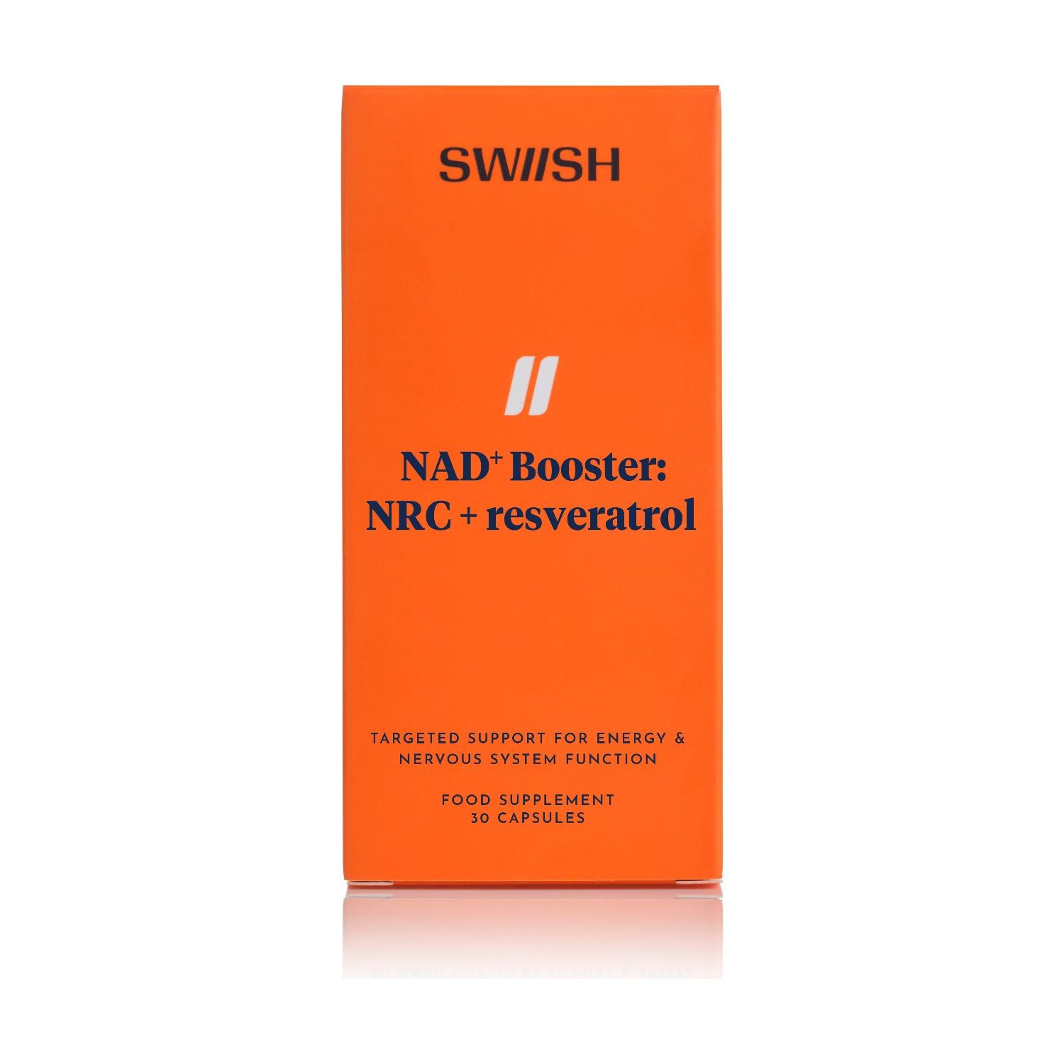 SWIISH NAD+ Booster NRC Resveratrol capsules 30 count, imported from the UK