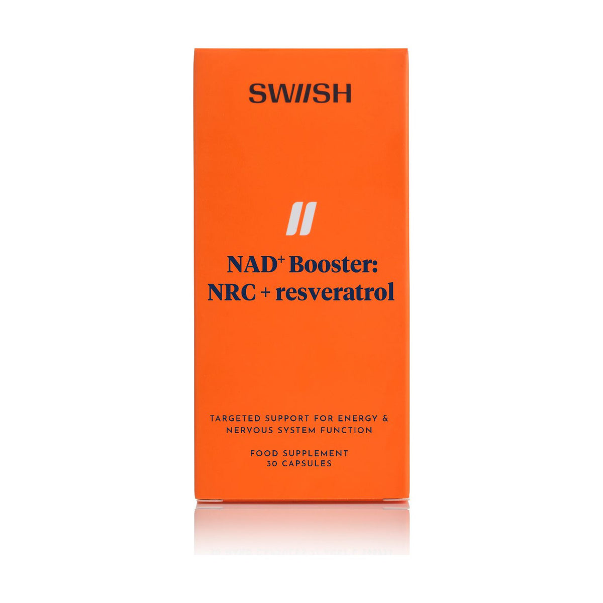 SWIISH NAD+ Booster NRC Resveratrol capsules 30 count, imported from the UK