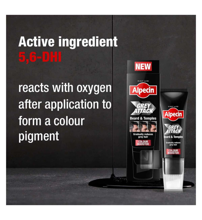 Alpecin Grey Attack beard temples colourant 50ml (British brand)