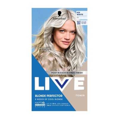 Boots Schwarzkopf LIVE Blonde Perfector T1 Ice White Post Bleach Hair Toner- Buy online at McGrocer