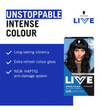 Schwarzkopf LIVE permanent hair dye 099 Deep Black - British product