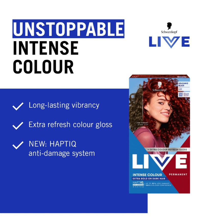 Schwarzkopf L68 Volcanic Blaze hair dye - British product