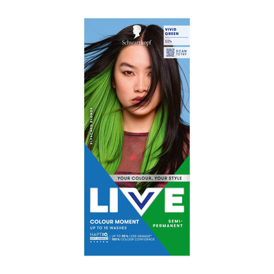 Boots Schwarzkopf LIVE Colour Moment 024 Vivid Green Semi-Permanent Hair Dye- Buy online at McGrocer