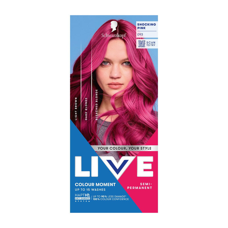 Schwarzkopf Shocking Pink semi-permanent hair dye - British product