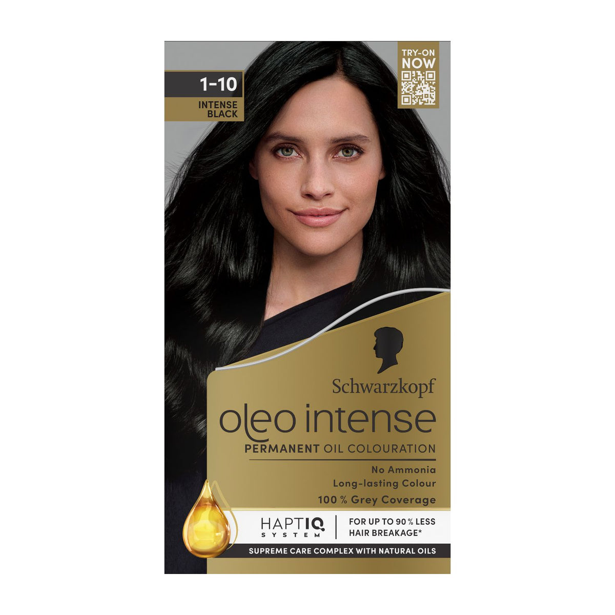 Schwarzkopf Intense Black permanent oil hair dye - British product