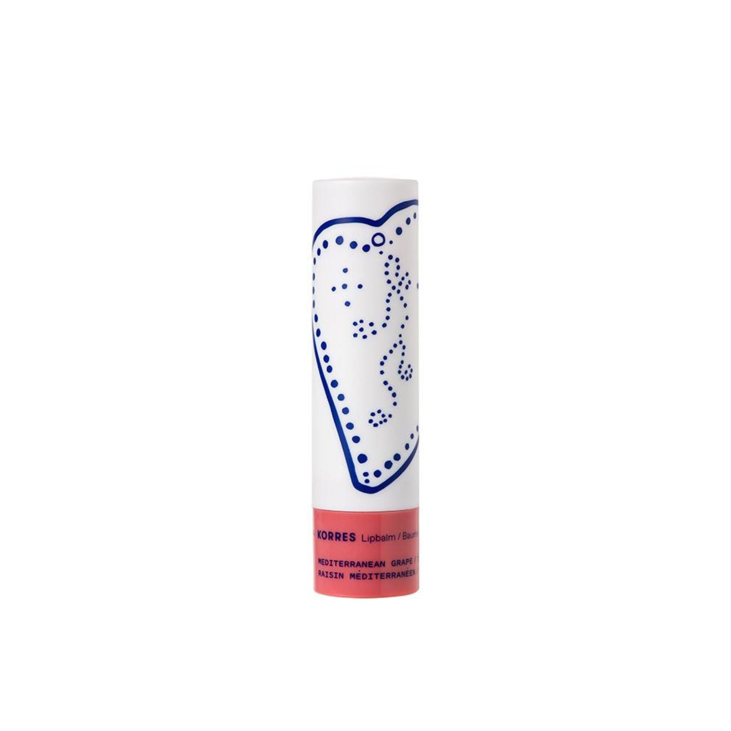 Korres lip balm Mediterranean Grape 4.5g, imported from the UK