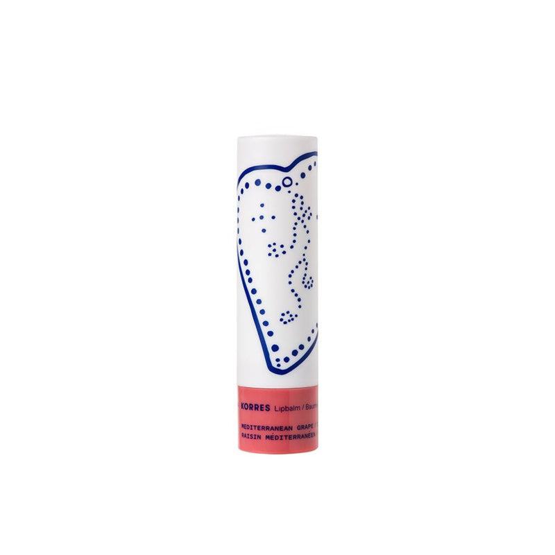 Korres lip balm Mediterranean Grape 4.5g, imported from the UK