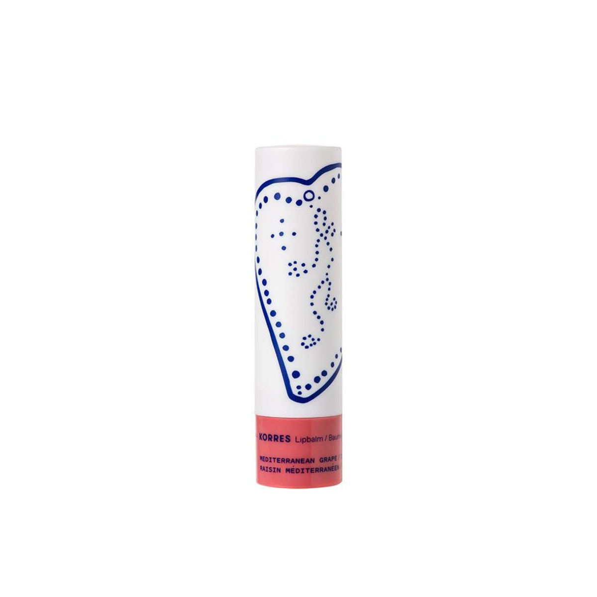 Korres lip balm Mediterranean Grape 4.5g, imported from the UK