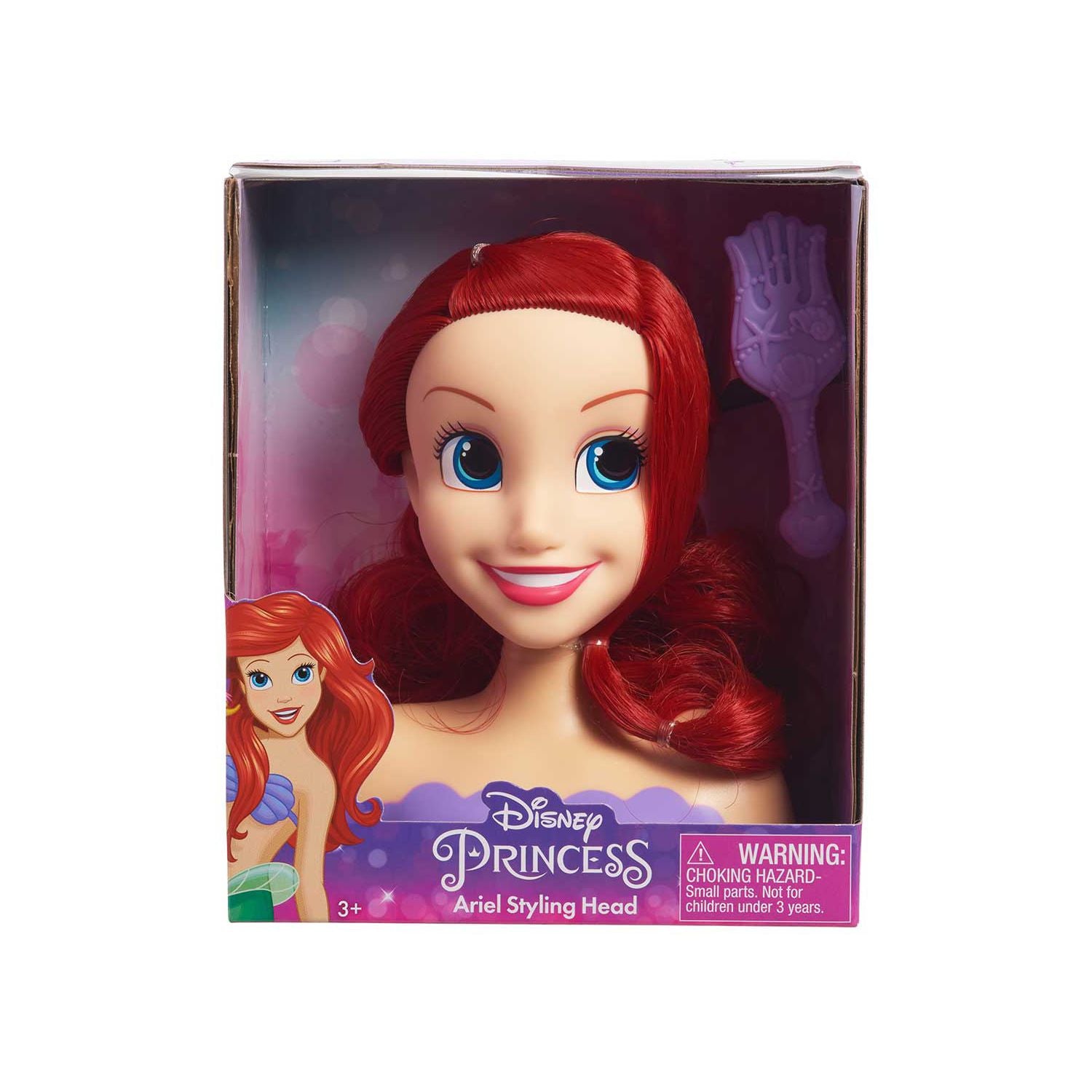 Disney Princess Ariel 8 inch styling head with comb (British brand)