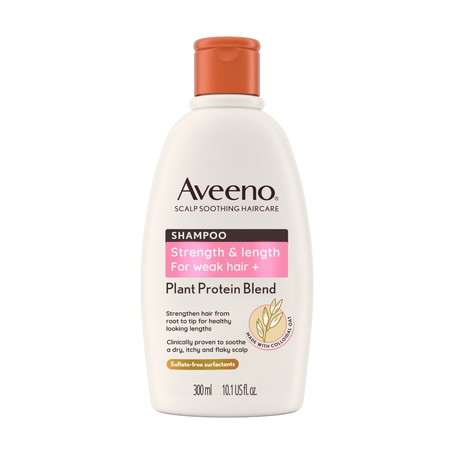 Aveeno Strength and Length+ shampoo with plant protein blend 300ml - British product