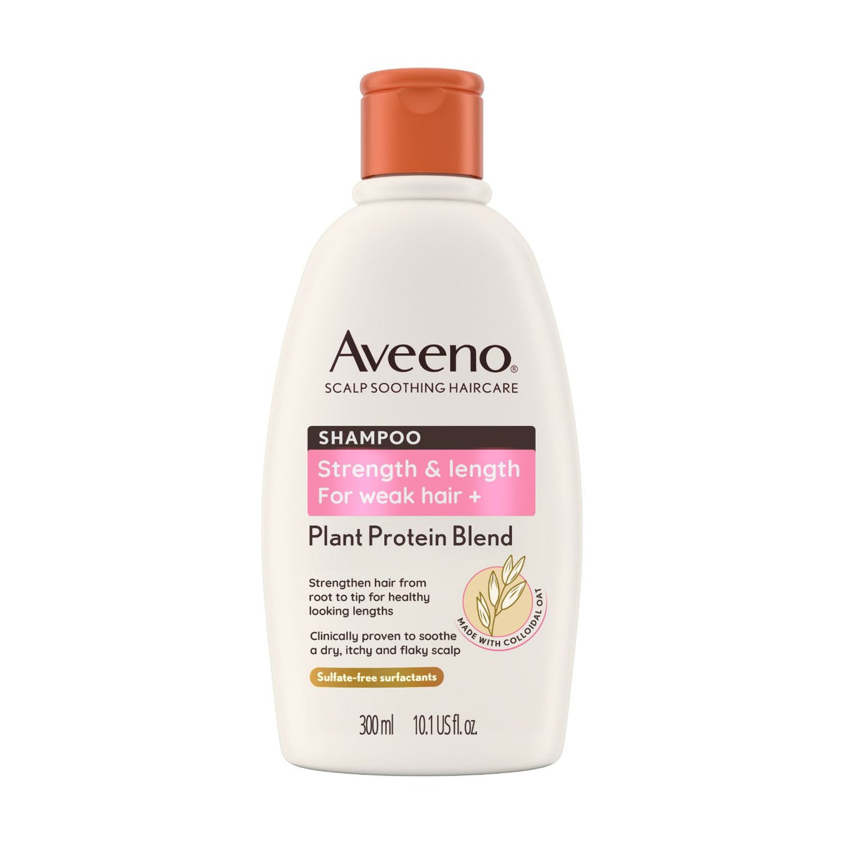 Aveeno Strength and Length+ shampoo with plant protein blend 300ml - British product