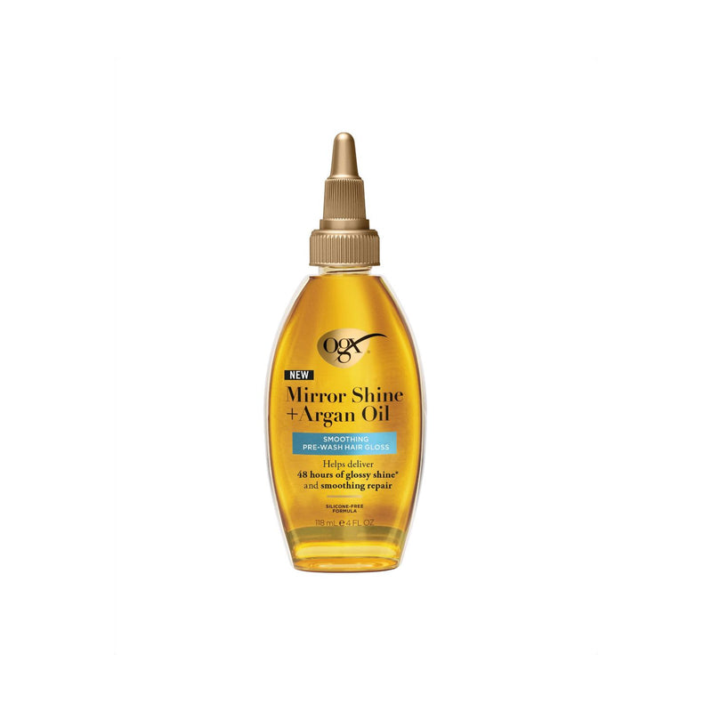 OGX Mirror Shine Argan Oil Pre-Wash Hair Gloss 118ml - British product