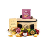 Hampers of Distinction cheese hamper crackers and chutney, imported from the UK