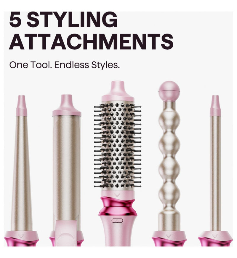 Wavytalk Heatwave Pro 5-in-1 curling wand set, imported from the UK