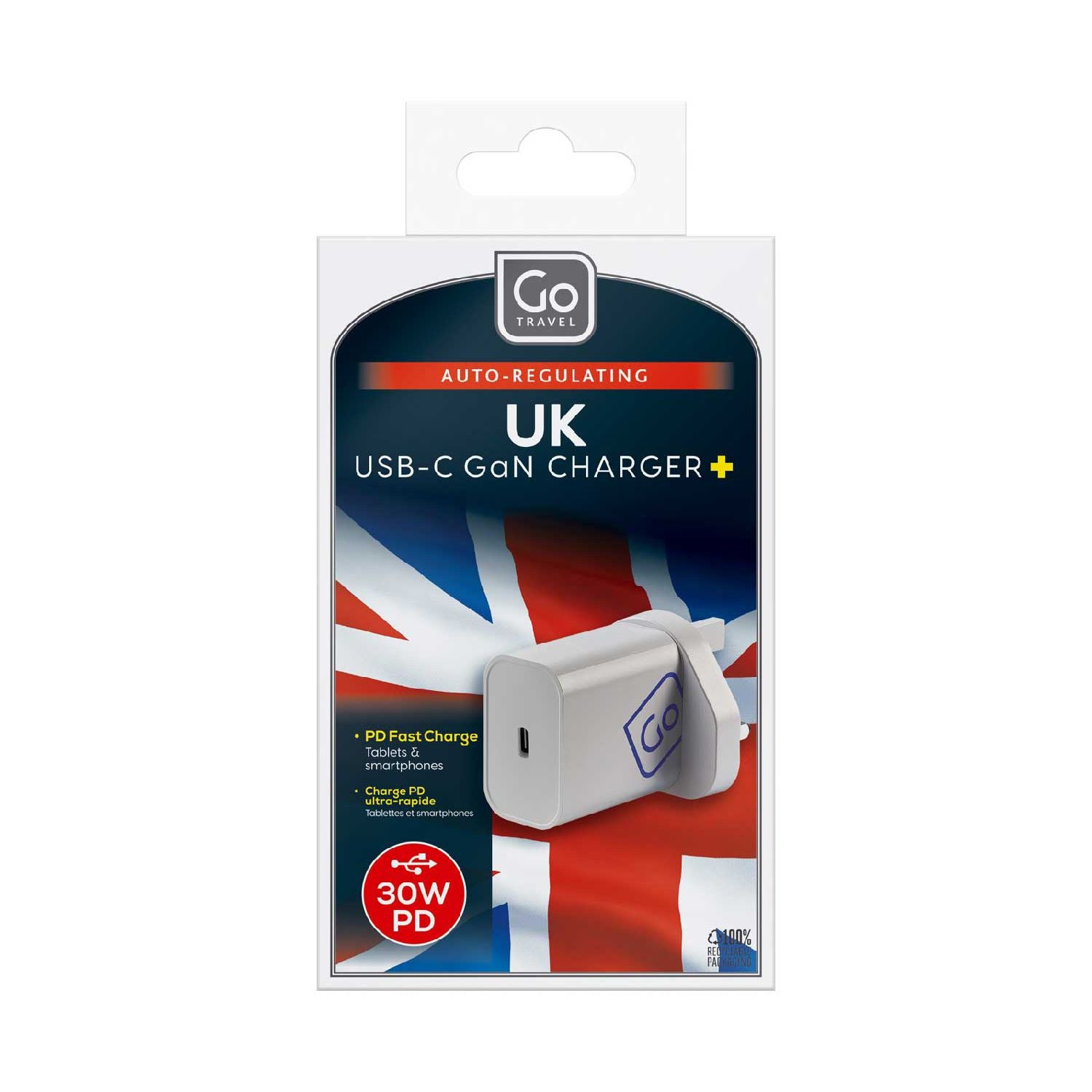 Go Travel GaN charger 30W Power Delivery (British brand)