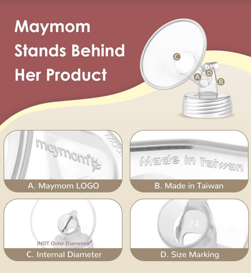 Maymom breast shield 28mm for Spectra pumps, imported from the UK