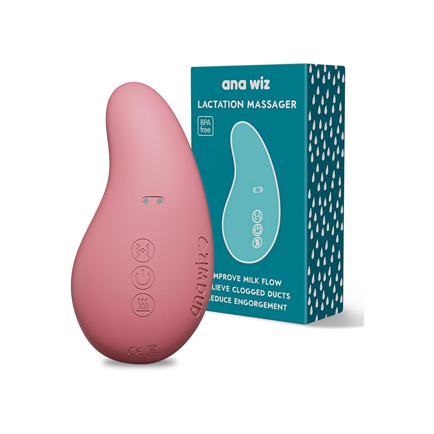 Ana Wiz lactation massager Dusty Rose - British product
