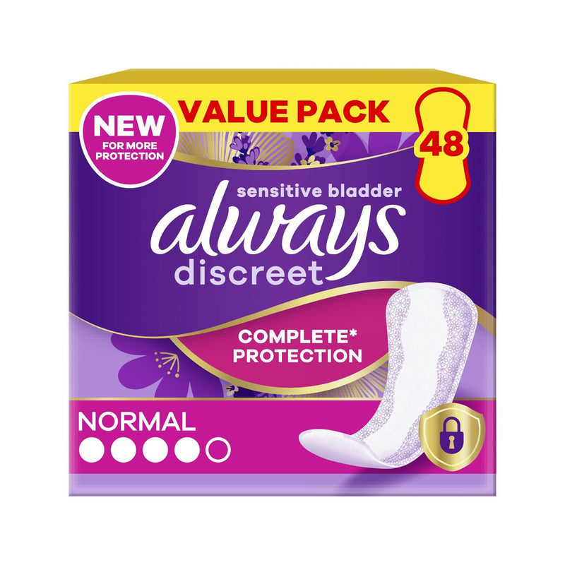 Always Discreet incontinence liners normal 48 pack - British product