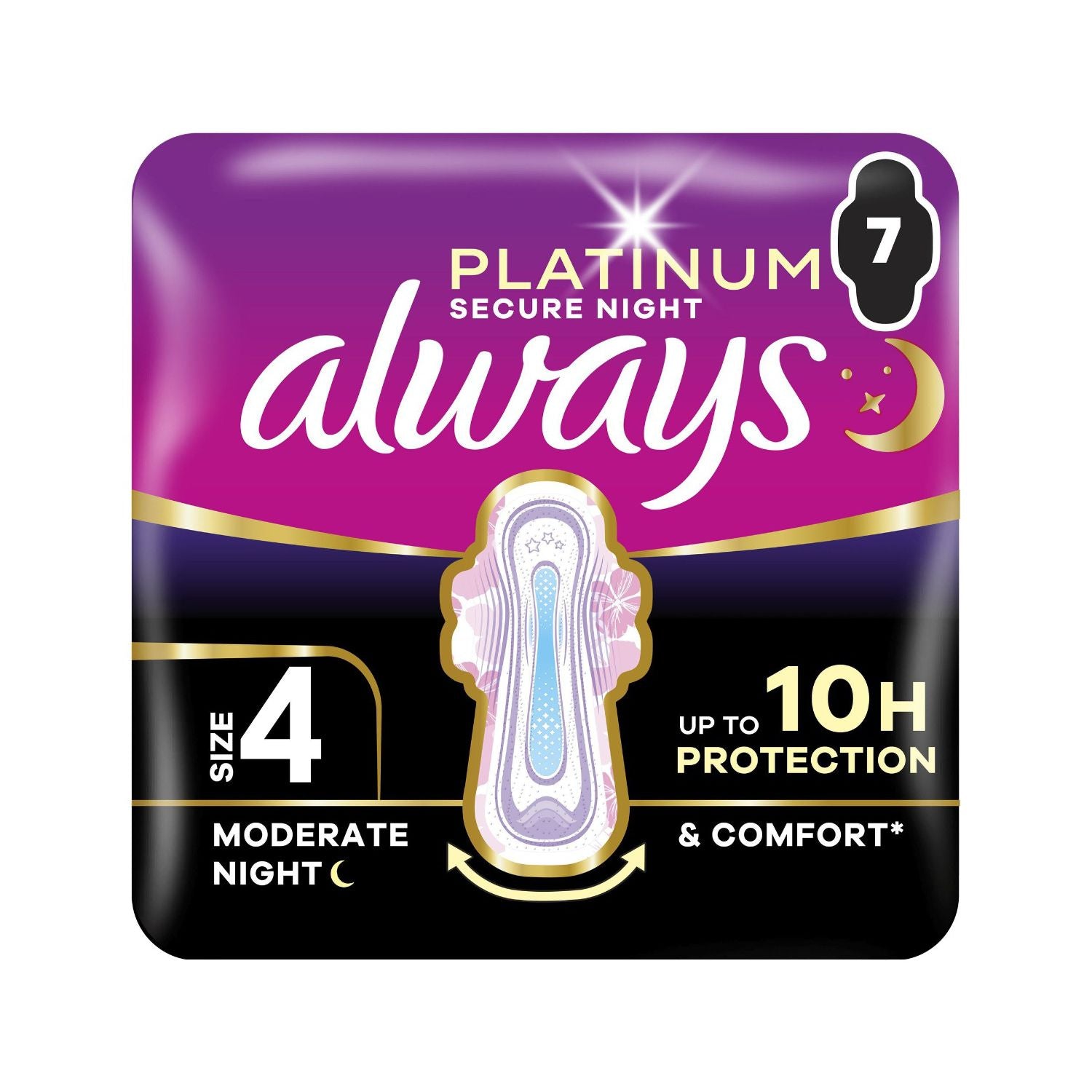 Always Platinum Night pads with wings, UK version