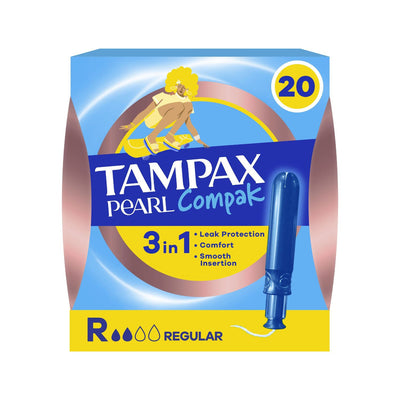 Boots Tampax Pearl Compak Regular Tampons With Applicator 20 Count- Buy online at McGrocer