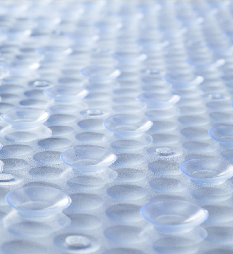 Boots clear PVC bath mat, non-slip with suction cups - British product