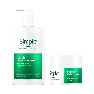 Boots Simple Repair+ Cleanse and Moisturiser Bundle- Buy online at McGrocer
