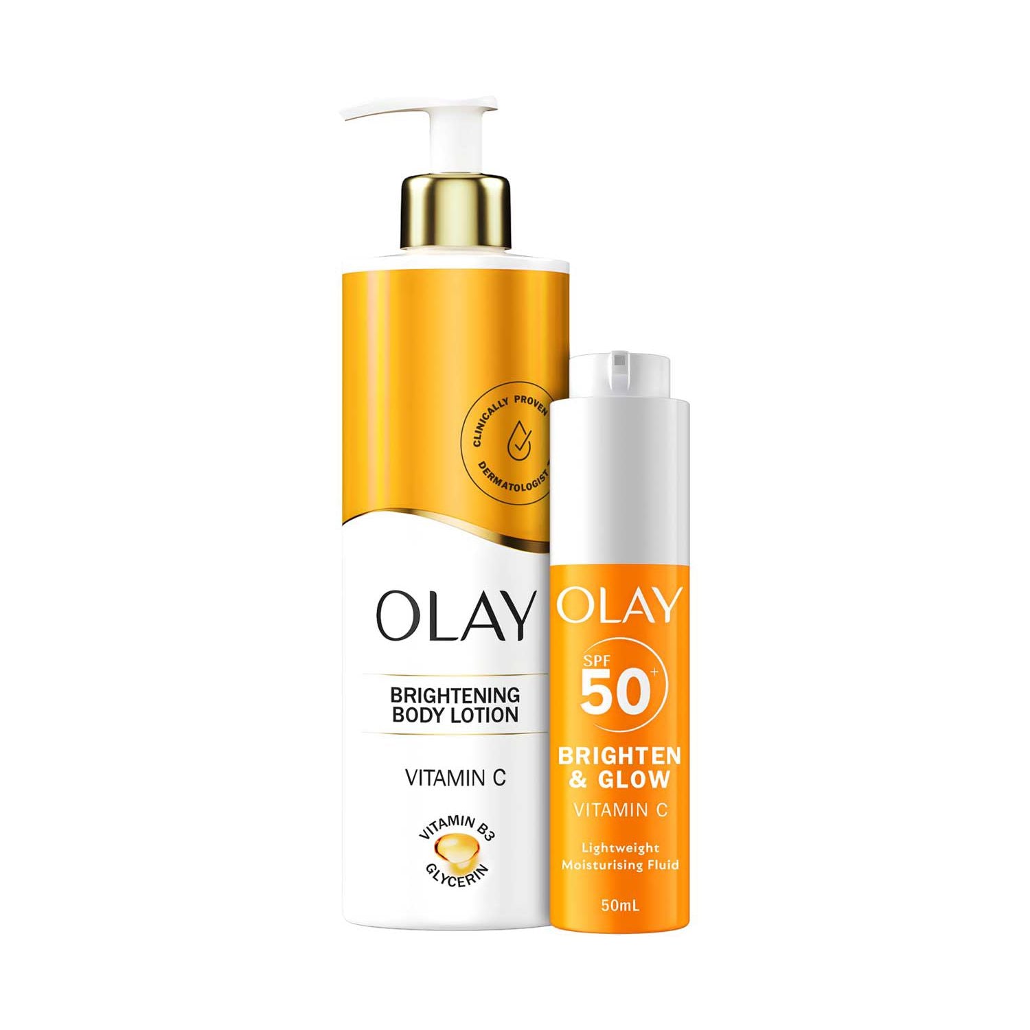 Olay Vitamin C body lotion face fluid bundle, imported from the UK