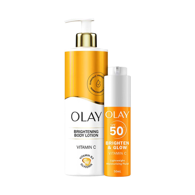 Olay Vitamin C body lotion face fluid bundle, imported from the UK