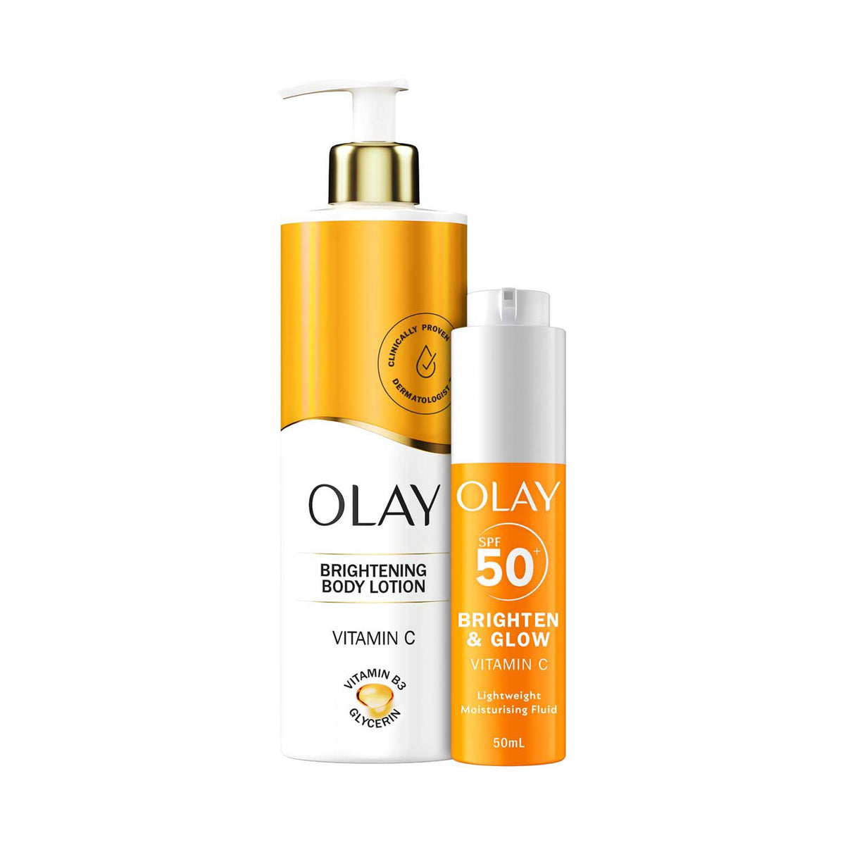Olay Vitamin C body lotion face fluid bundle, imported from the UK