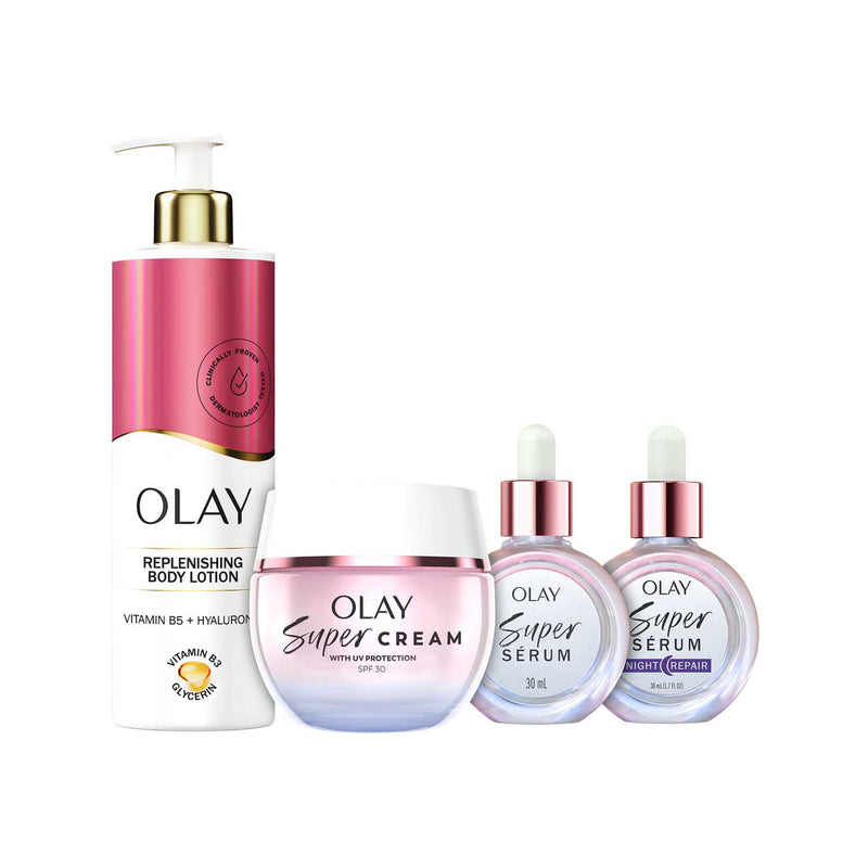 Olay skincare bundle replenishing hyaluronic acid 500ml and 50ml, imported from the UK