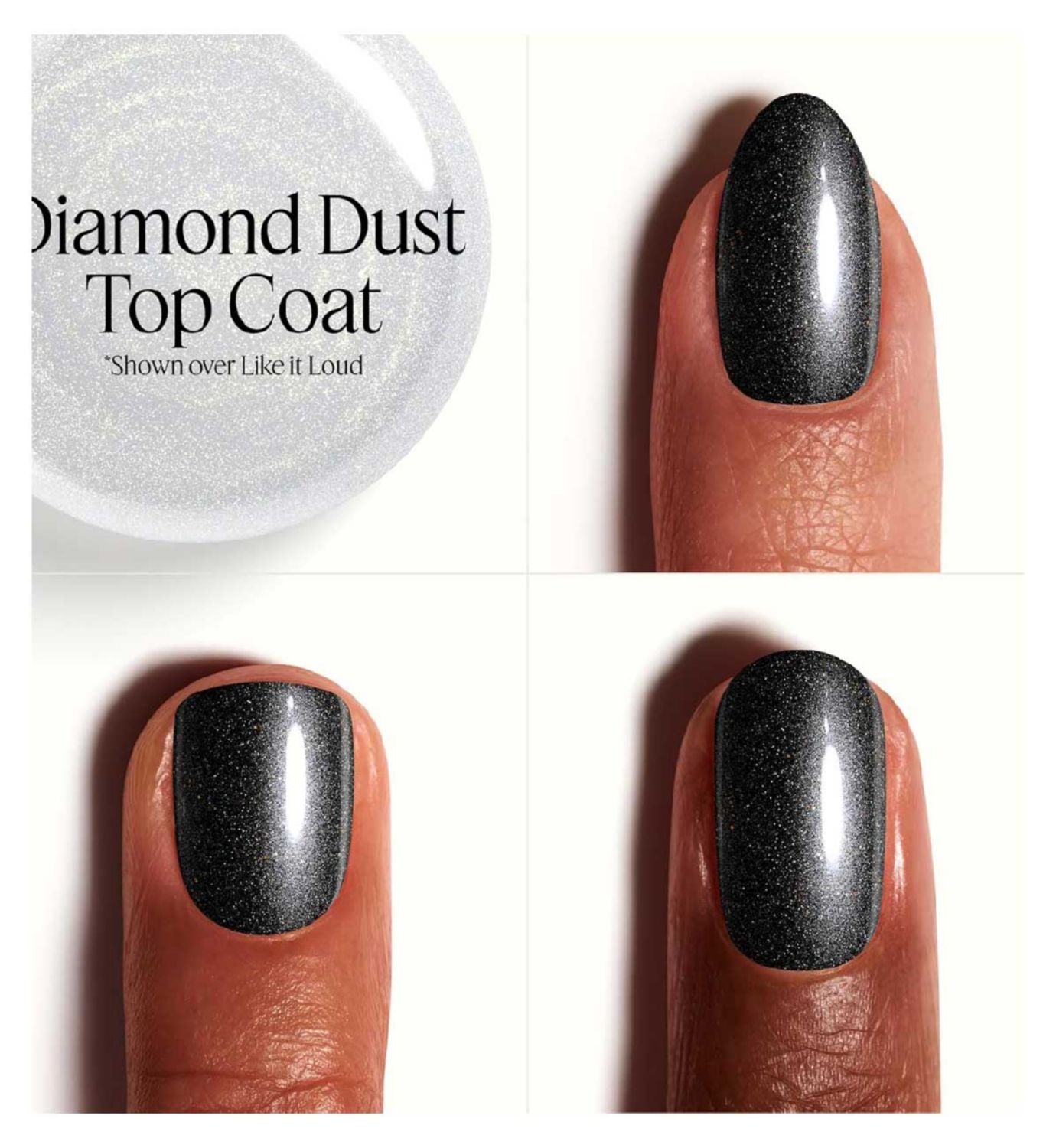 Maybelline Sky High mascara and Essie Diamond Dust top coat, UK version