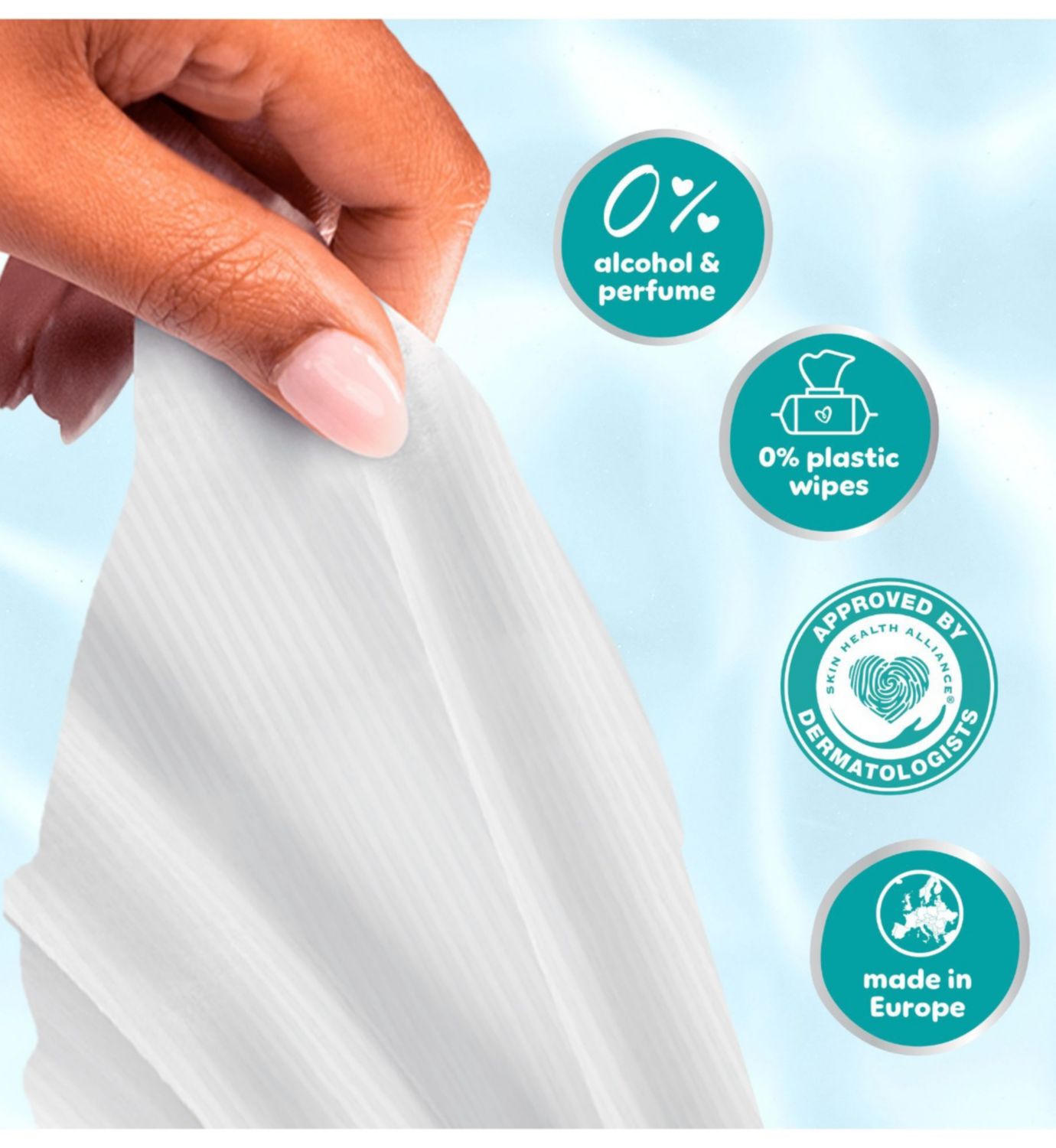 Pampers baby wipes 99% water plastic free 240 count - British product