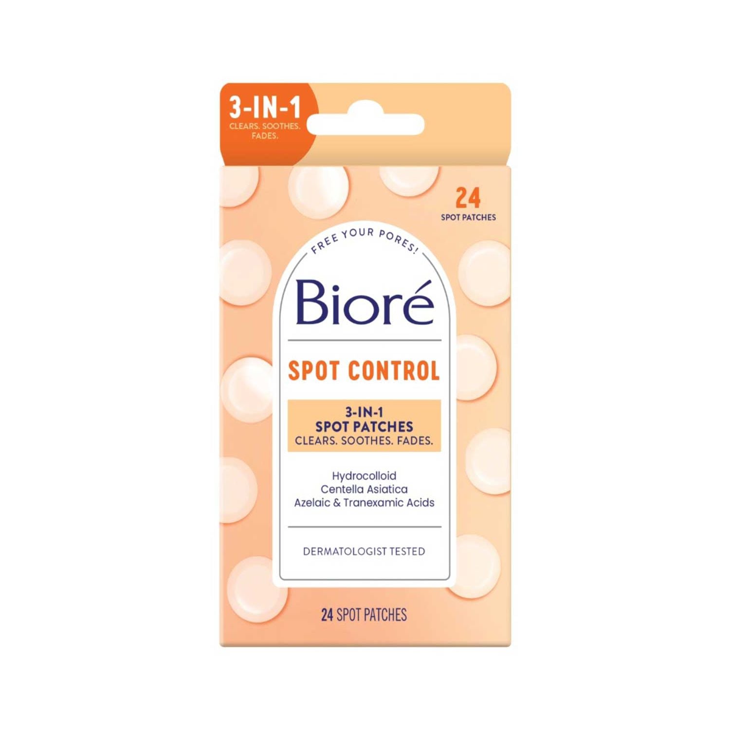 Biore 3-in-1 spot control patches 24s, imported from the UK