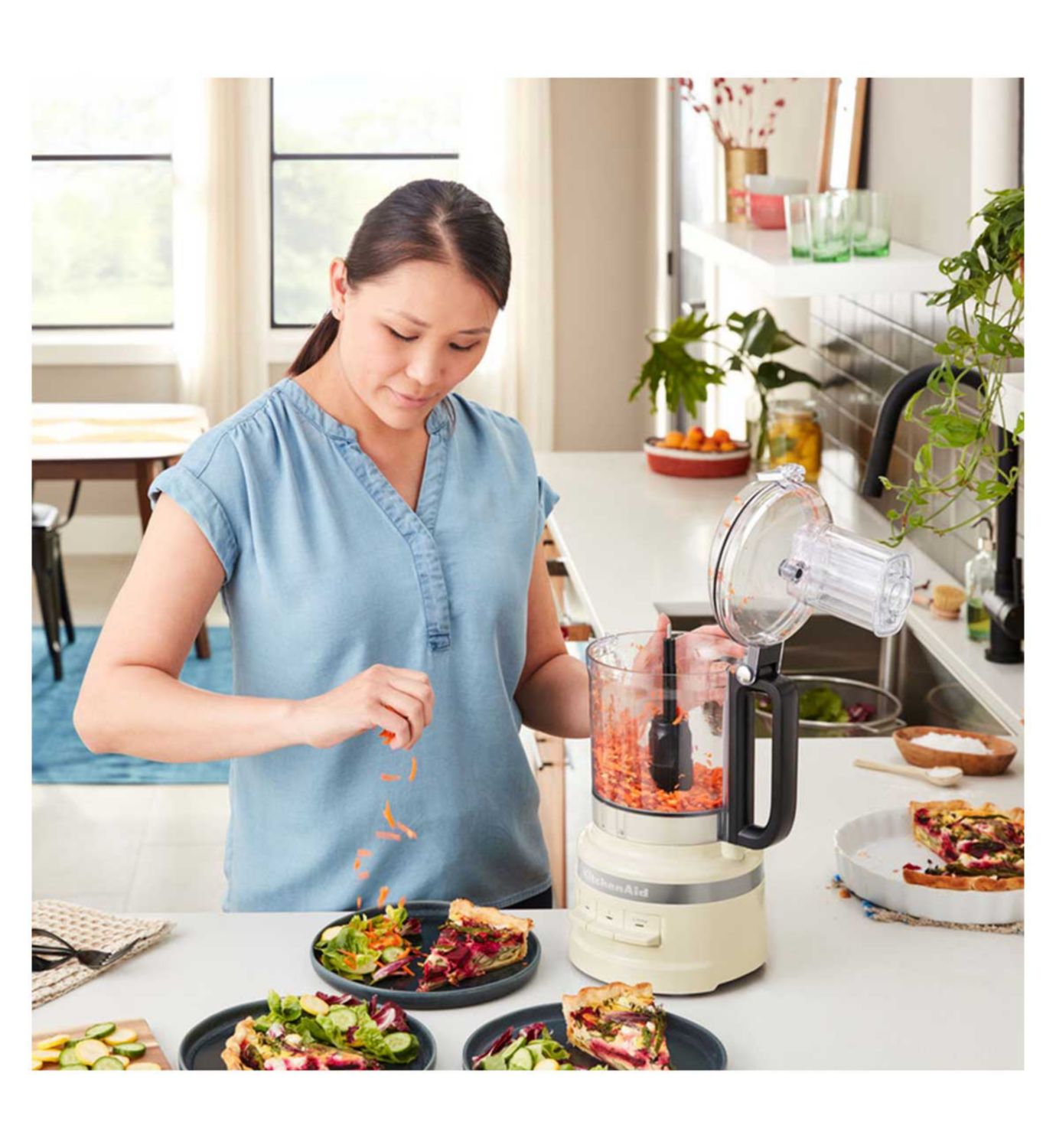 KitchenAid food processor almond cream 2.1L, imported from the UK