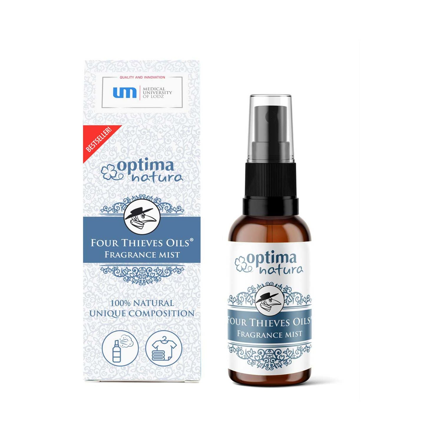 Optima Natura Four Thieves fragrance mist 50ml, UK version