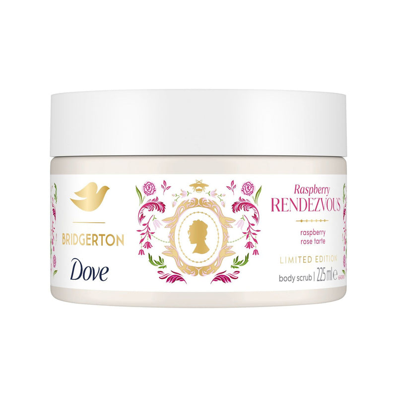 Dove Bridgerton Raspberry Rendezvous body scrub 225ml (British brand)
