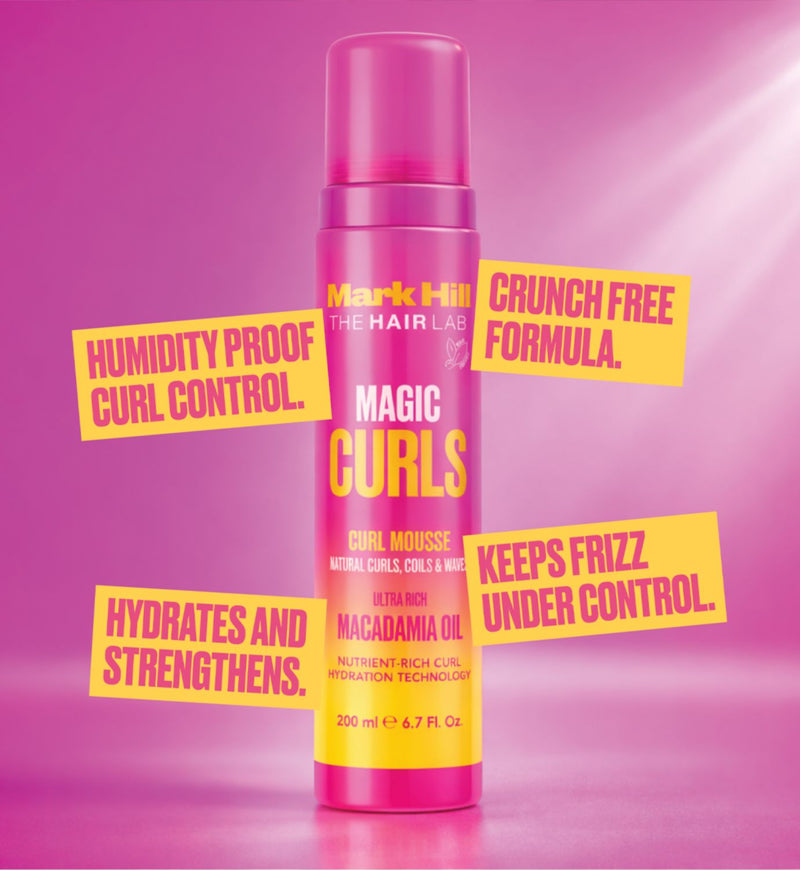 Mark Hill Magic Curls hair mousse 200ml, imported from the UK