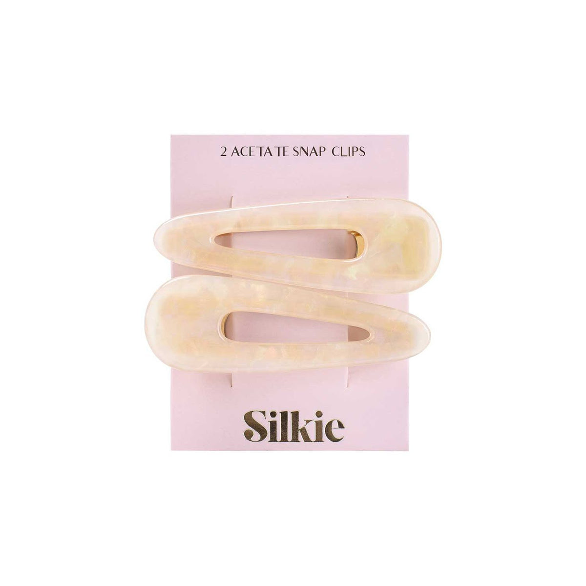 Silkie acetate snap clips opal - British product