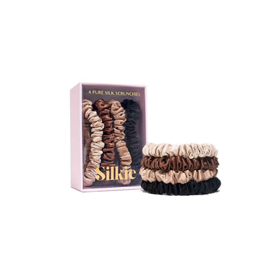 Boots Silkie Skinny Silks 100% Mulberry Silk Hair Scrunchies Chocolate- Buy online at McGrocer