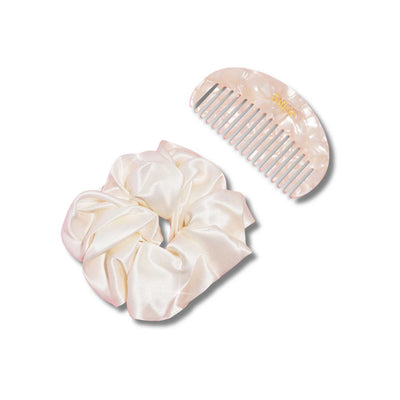 Boots Silkie Styling Duo Acetate Comb and Deluxe Scrunchie Moonstone- Buy online at McGrocer