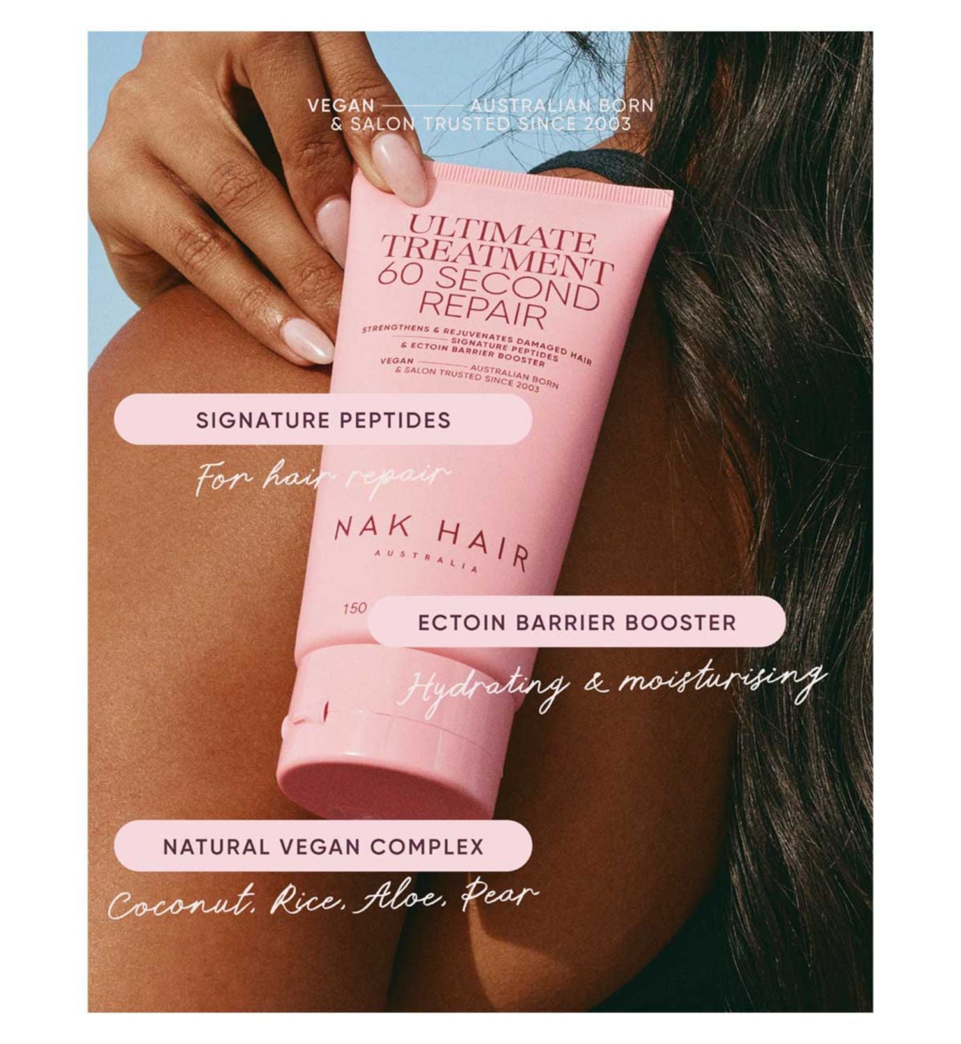NAK hair treatment 60 Second Repair 150ml, UK version