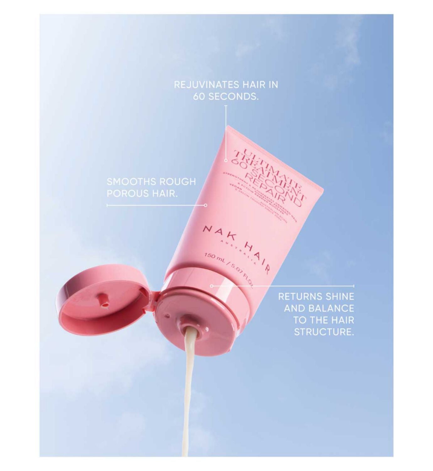 NAK hair treatment 60 Second Repair 150ml, UK version