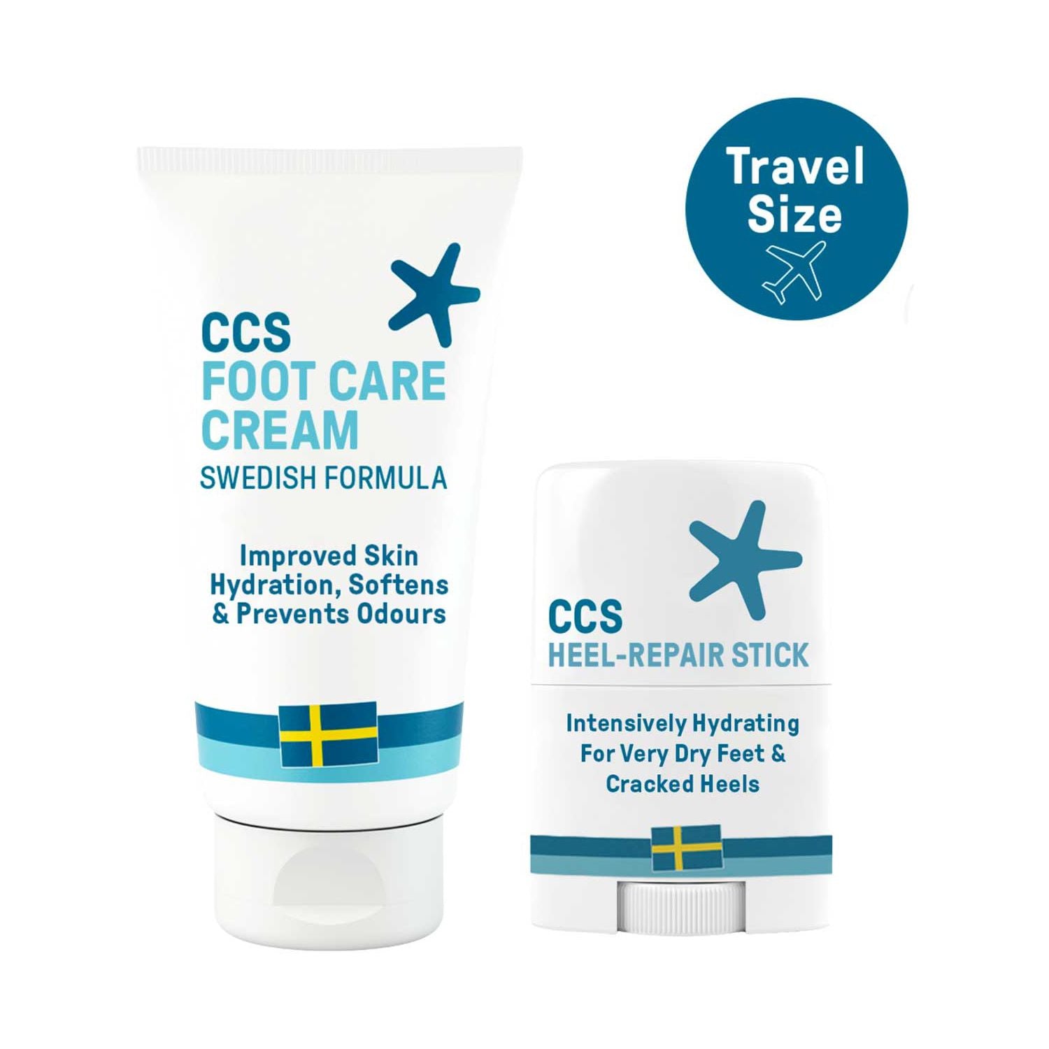 CCS foot cream and heel stick bundle 75ml 25ml - British product