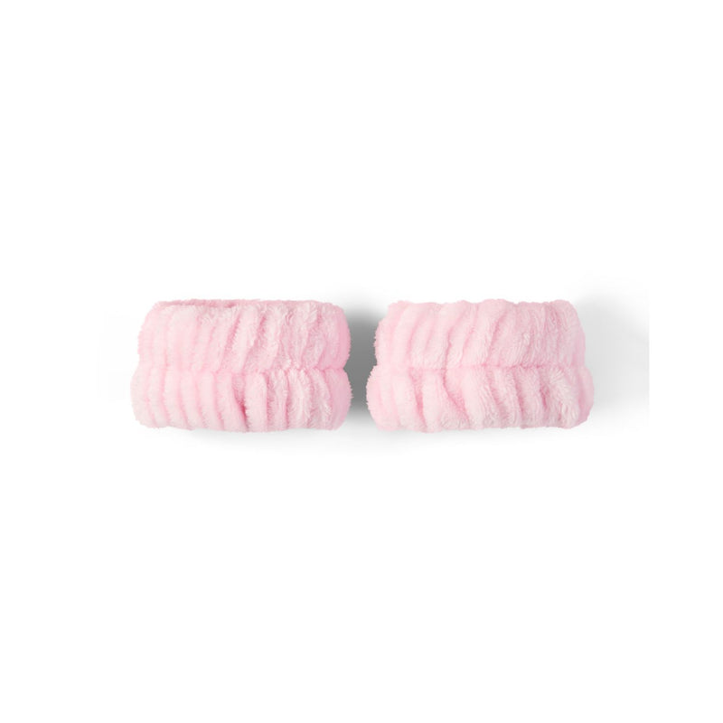 Boots Spa Wristbands pink absorbent face washing bands (British brand)