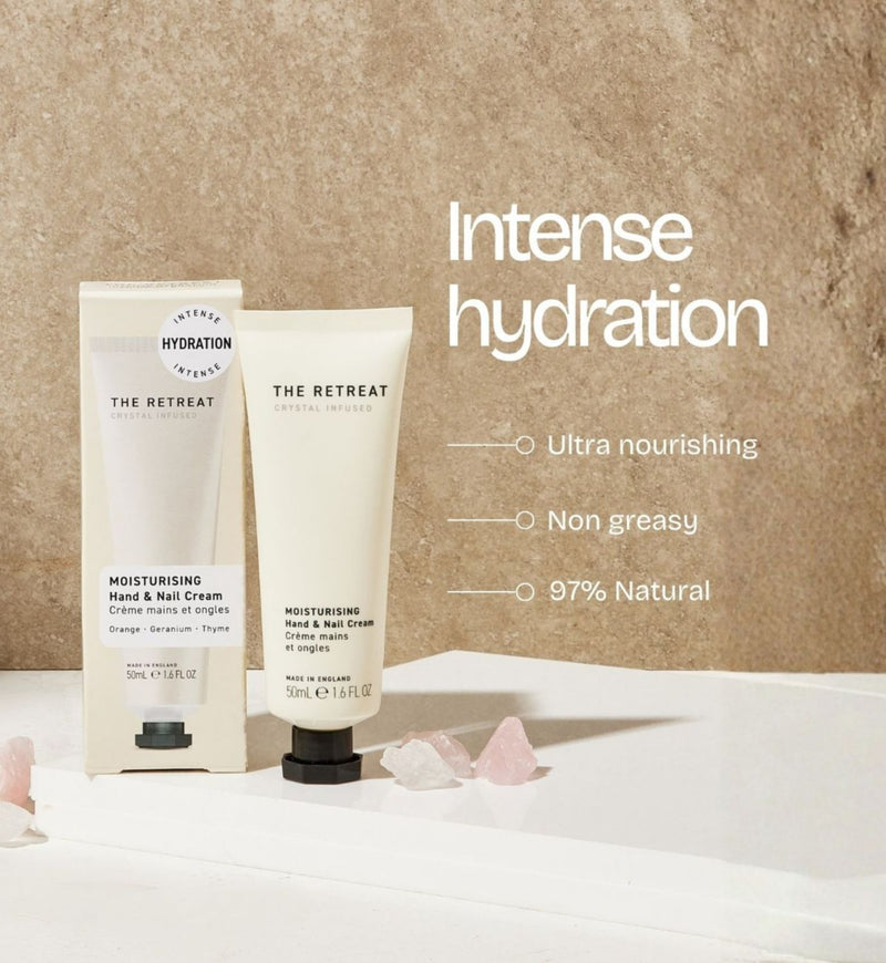 The Retreat moisturising hand and nail cream 50ml, imported from the UK