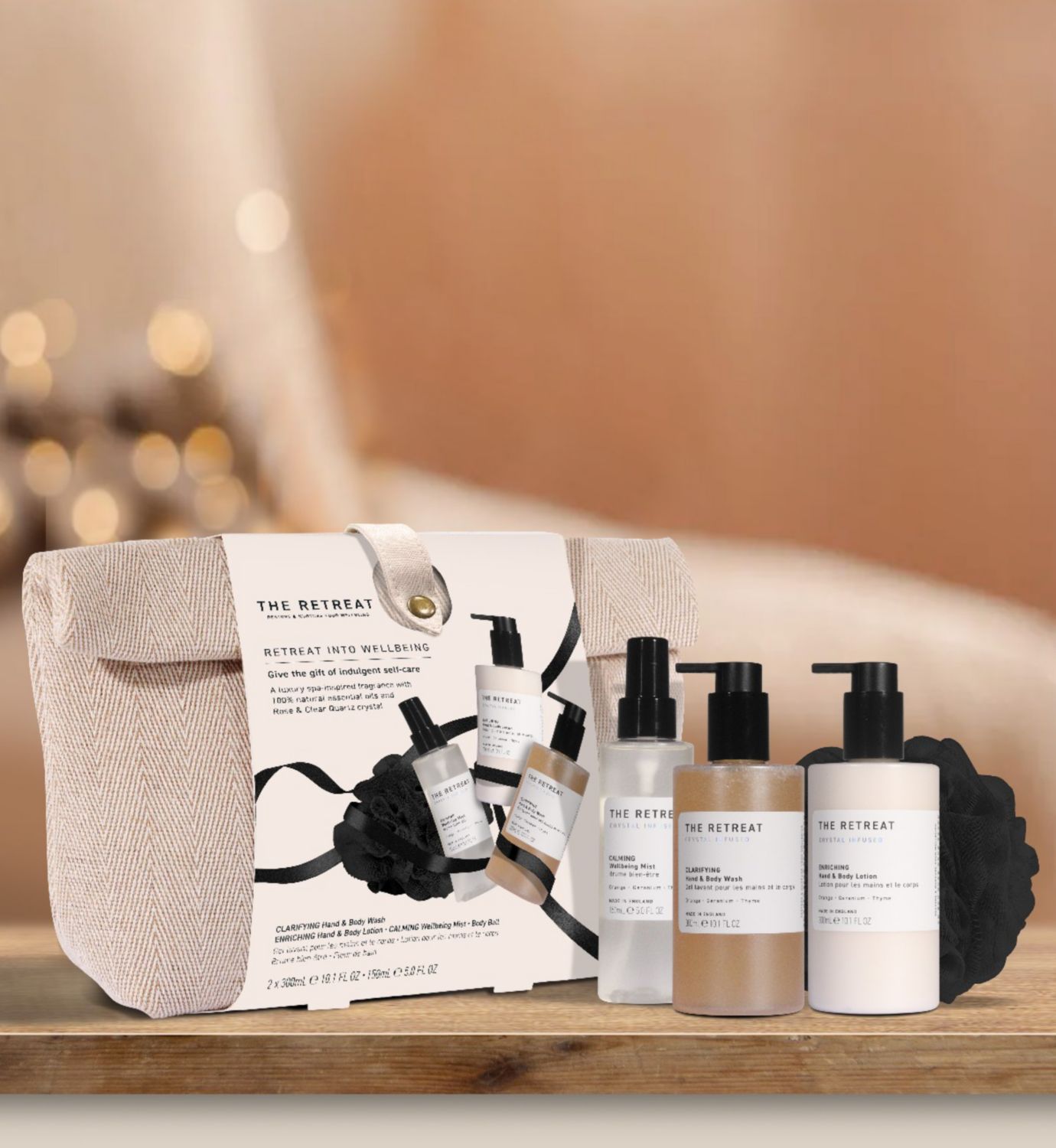 The Retreat wellbeing gift bag set - British product