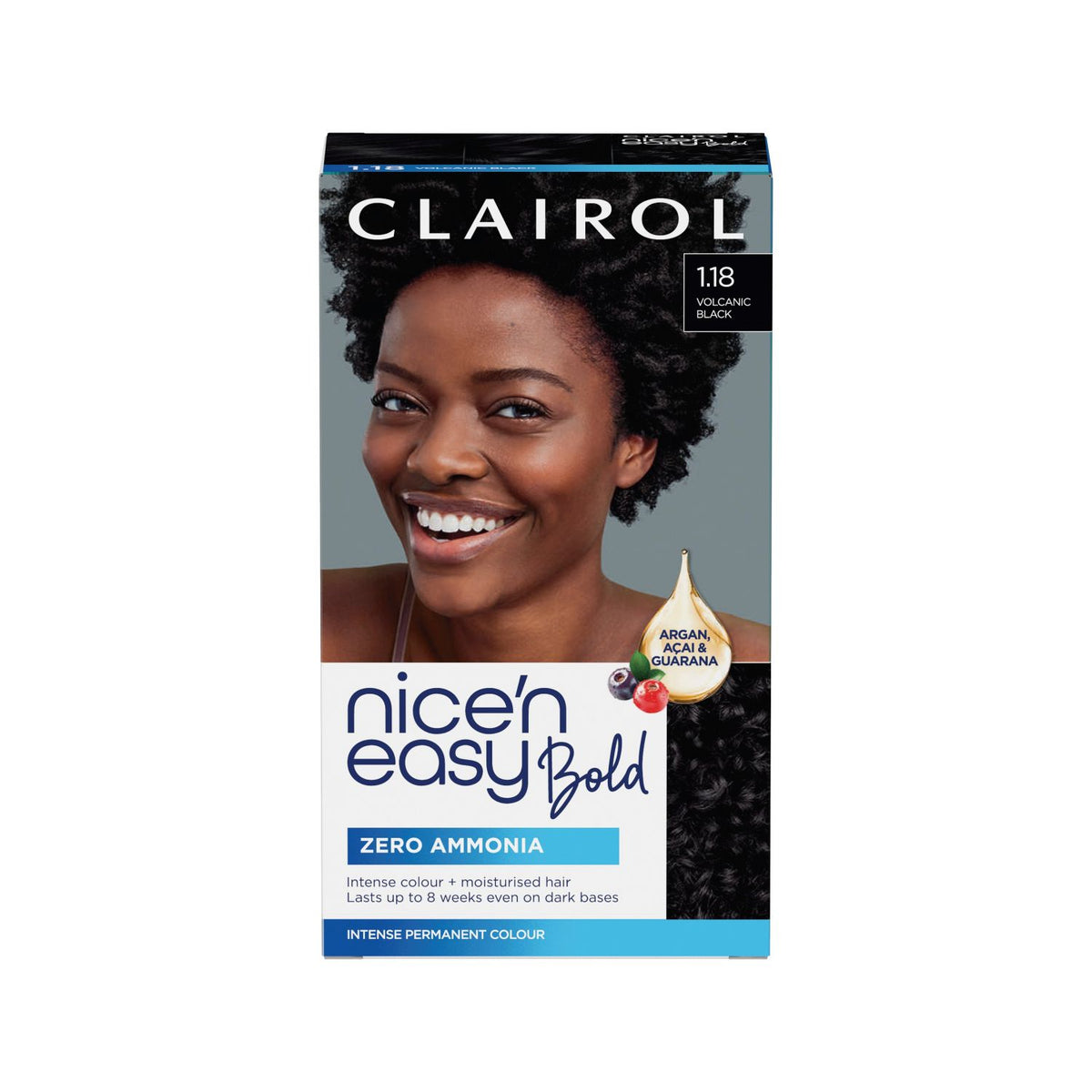 Clairol permanent hair dye Volcanic Black 164ml, UK version